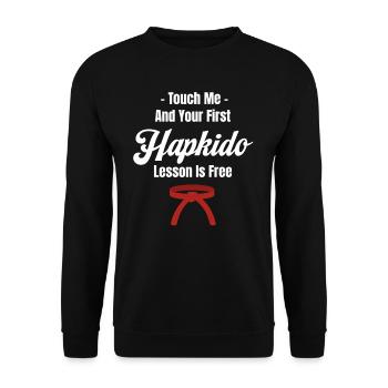 Le Hapkido est plus qu’un passe-temps, c’est un - Sweat-shirt Unisexe - noir - Devant - Alina (178cm) & Michal (187cm)