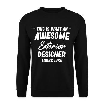 Voici à quoi ressemble un grand designer extérieur - Sweat-shirt Unisexe - noir - Devant - Alina (178cm) & Michal (187cm)