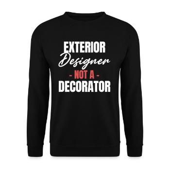 Designer d’extérieur, pas décorateur - Sweat-shirt Unisexe - noir - Devant - Alina (178cm) & Michal (187cm)