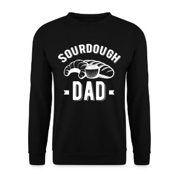 Sourdough dad, Funny baker dad, - Unisex Sweatshirt - black - Front - Alina (178cm) & Michal (187cm)