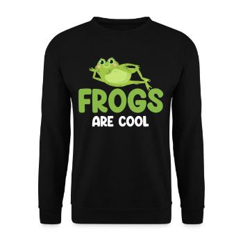 Les grenouilles sont des amateurs de grenouilles cool, - Sweat-shirt Unisexe - noir - Devant - Alina (178cm) & Michal (187cm)