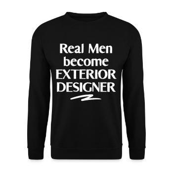De vrais hommes deviennent des designers d’extérieur - Sweat-shirt Unisexe - noir - Devant - Alina (178cm) & Michal (187cm)
