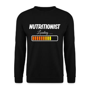 Dietitian Loading Future - Unisex Sweatshirt - black - Front - Alina (178cm) & Michal (187cm)