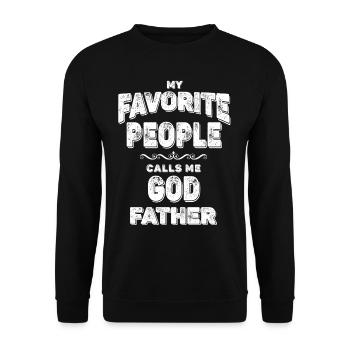 My favorite people call me godfather - Unisex Sweatshirt - black - Front - Alina (178cm) & Michal (187cm)
