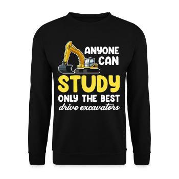Tout le monde ne peut étudier que les meilleures pelles - Sweat-shirt Unisexe - noir - Devant - Alina (178cm) & Michal (187cm)