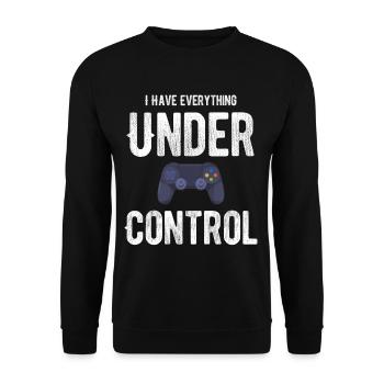 Ich Habe Alles Unter Kontrolle Lustiger - Unisex Pullover - Schwarz - Vorne - Alina (178cm) & Michal (187cm)