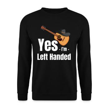 Yes. I'm left-handed. Guitarist: Bassist - Unisex Sweatshirt - black - Front - Alina (178cm) & Michal (187cm)