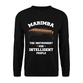 Marimba L’outil pour les gens intelligents - Sweat-shirt Unisexe - noir - Devant - Alina (178cm) & Michal (187cm)