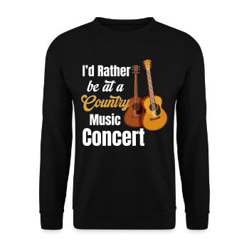 I'd rather be at a country concert - Unisex Sweatshirt - black - Front - Alina (178cm) & Michal (187cm)