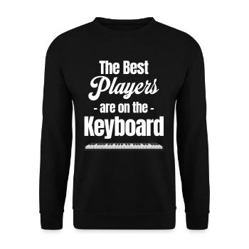 Die Besten Spieler Sind Am Keyboard - Unisex Pullover - Schwarz - Vorne - Alina (178cm) & Michal (187cm)