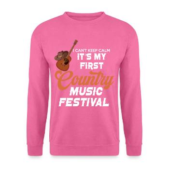 Je n’arrive pas à rester calme, c’est ma première - Sweat-shirt Unisexe - rose - Devant