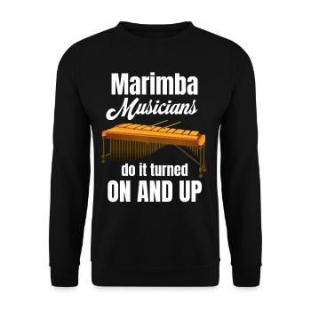 Les musiciens de marimba le font avec le - Sweat-shirt Unisexe - noir - Devant - Alina (178cm) & Michal (187cm)