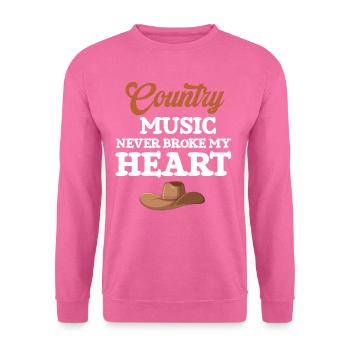La musique country ne m’a jamais brisé le cœur - Sweat-shirt Unisexe - rose - Devant
