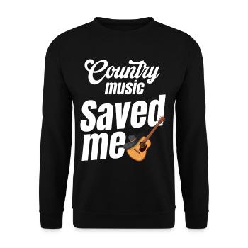 Country-musik Hat Mich Gerettet Liebhaber - Unisex Pullover - Schwarz - Vorne - Alina (178cm) & Michal (187cm)