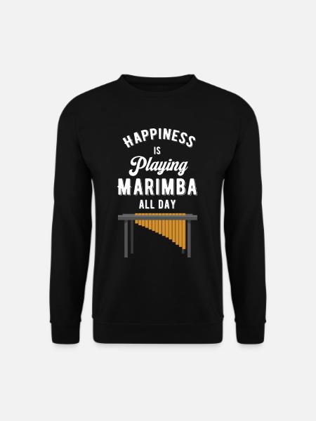 Das Glück Spielt Den Ganzen Tag Marimba Posaune - Unisex Pullover - Schwarz