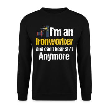 Je suis fonderie et j’en ai rien à foutre - Sweat-shirt Unisexe - noir - Devant - Alina (178cm) & Michal (187cm)