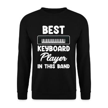 Bester Keyboarder In Dieser Band - Unisex Pullover - Schwarz - Vorne - Alina (178cm) & Michal (187cm)