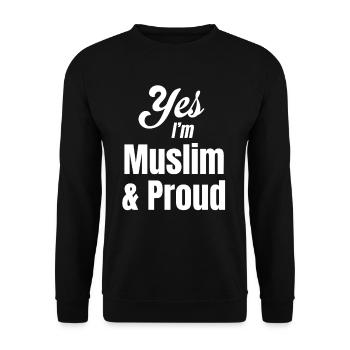 Mein Recht, Meine Stimme, Mein Hijab, Meine Wahl, - Unisex Pullover - Schwarz - Vorne - Alina (178cm) & Michal (187cm)