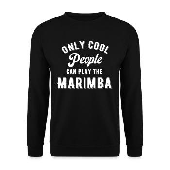 Seuls les humains peuvent le faire - Sweat-shirt Unisexe - noir - Devant - Alina (178cm) & Michal (187cm)