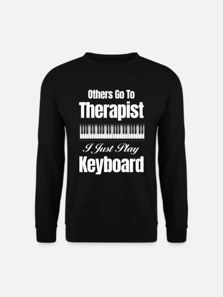 Others go to the therapist, I'm just playing - Unisex Sweatshirt - black