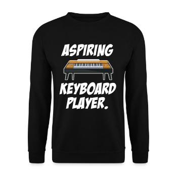 Aspiring Keyboarder Waltz Keyboarder - Unisex Sweatshirt - black - Front - Alina (178cm) & Michal (187cm)