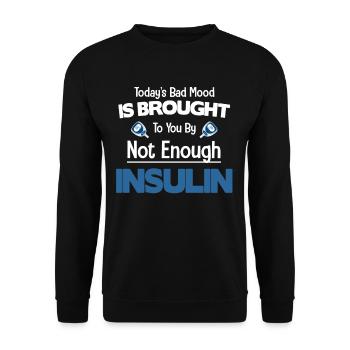 La mauvaise humeur d’aujourd’hui est exacerbée par trop peu - Sweat-shirt Unisexe - noir - Devant - Alina (178cm) & Michal (187cm)