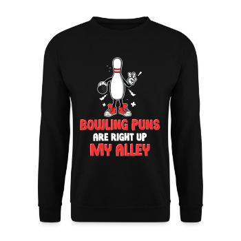 Les jeux de mots sur le bowling sont parfaits pour - Sweat-shirt Unisexe - noir - Devant - Alina (178cm) & Michal (187cm)