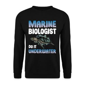 Marine biologist makes it underwater zookeeper - Unisex Sweatshirt - black - Front - Alina (178cm) & Michal (187cm)
