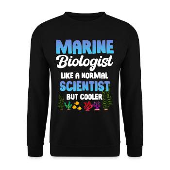 Marine biologist like a normal scientist, - Unisex Sweatshirt - black - Front - Alina (178cm) & Michal (187cm)