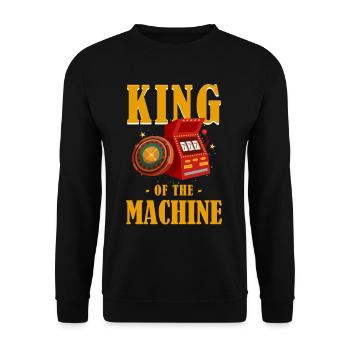 König Der Maschine Spielautomat Gambler Dice - Unisex Pullover - Schwarz - Vorne - Alina (178cm) & Michal (187cm)