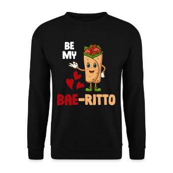 Be My Bae-ritto Burrito Mexican Margarita - Unisex Sweatshirt - black - Front - Alina (178cm) & Michal (187cm)