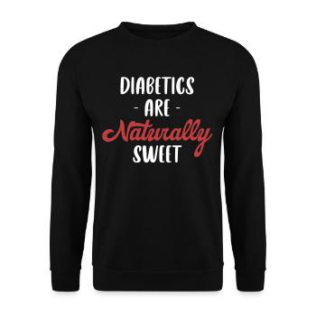 Les diabétiques sont naturellement sucrés - Sweat-shirt Unisexe - noir - Devant - Alina (178cm) & Michal (187cm)