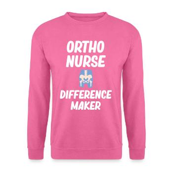 ortho Ortho Nurse Difference Maker Surgical - Unisex Sweatshirt - pink - Front