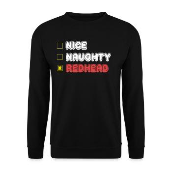 Cute Naughty Redhead Funny British Irish St. - Unisex Sweatshirt - black - Front - Alina (178cm) & Michal (187cm)