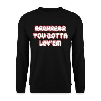 Irish Redhead You Must Love Her St. - Unisex Sweatshirt - black - Front - Alina (178cm) & Michal (187cm)