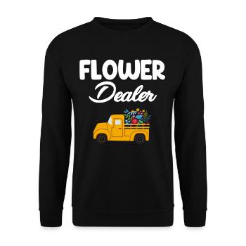 Fleuriste, Fleuriste Drôle, Botanique Famer - Sweat-shirt Unisexe - noir - Devant - Alina (178cm) & Michal (187cm)