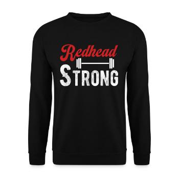 Redhead Strong Funny British Irish St. - Unisex Sweatshirt - black - Front - Alina (178cm) & Michal (187cm)