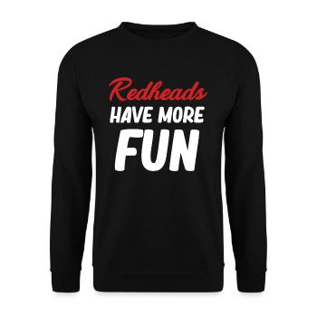 Redheads Have More Fun British-Irish St. - Unisex Sweatshirt - black - Front - Alina (178cm) & Michal (187cm)