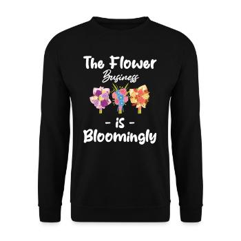 Das Flower-geschäft Blüht Lustig Florist Botanisch - Unisex Pullover - Schwarz - Vorne - Alina (178cm) & Michal (187cm)