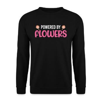 Propulsé par des fleurs Fleuriste drôle - Sweat-shirt Unisexe - noir - Devant - Alina (178cm) & Michal (187cm)
