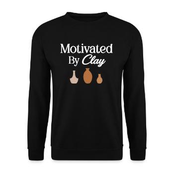 Motivated by clay funny pottery - Unisex Sweatshirt - black - Front - Alina (178cm) & Michal (187cm)