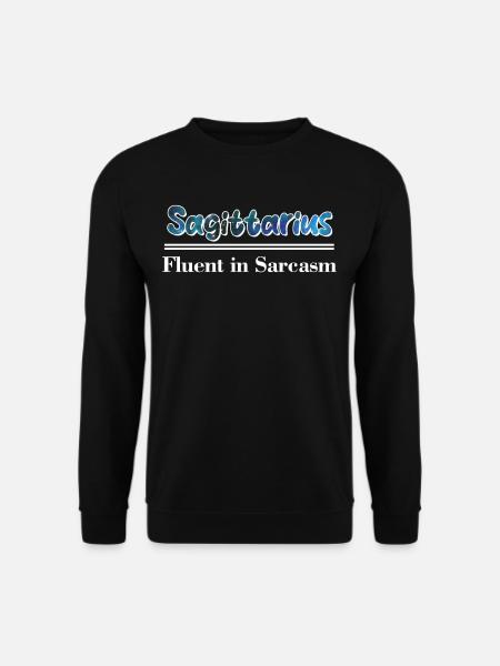 Sagittarius speaks fluent sarcasm Chinese - Unisex Sweatshirt - black