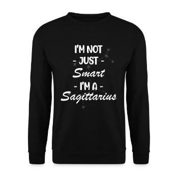 I'm not just smart, I'm a - Unisex Sweatshirt - black - Front - Alina (178cm) & Michal (187cm)