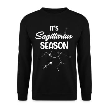 C’est la saison du Sagittaire, la spiritualité chinoise - Sweat-shirt Unisexe - noir - Devant - Alina (178cm) & Michal (187cm)