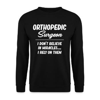 Ich Glaube Nicht, Dass Ich Wunder Vollbringe. Ich - Unisex Pullover - Schwarz - Vorne - Alina (178cm) & Michal (187cm)