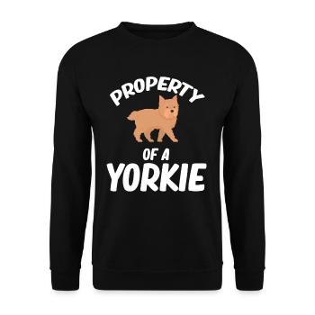 Property of a Yorkie-weimaraner-pomeranian - Unisex Sweatshirt - black - Front - Alina (178cm) & Michal (187cm)