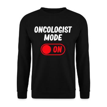 Oncologist mode on funny - Unisex Sweatshirt - black - Front - Alina (178cm) & Michal (187cm)