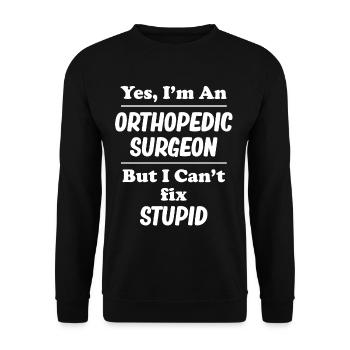Ja, Ich Bin Ein Orthopädischer Chirurg, Aber Ich - Unisex Pullover - Schwarz - Vorne - Alina (178cm) & Michal (187cm)