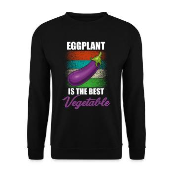 L’aubergine Aub est la meilleure végétarienne - Sweat-shirt Unisexe - noir - Devant - Alina (178cm) & Michal (187cm)