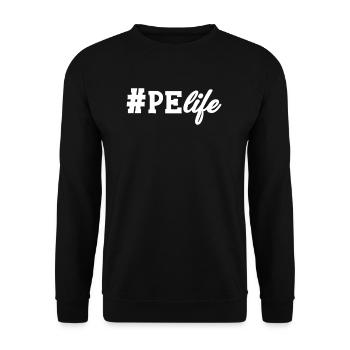 P. E. Life Teacher Sport, Sport, Sport, - Unisex Sweatshirt - black - Front - Alina (178cm) & Michal (187cm)